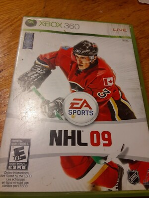NHL 09 (Microsoft Xbox 360, 2008)-Complete In Box Good Condition