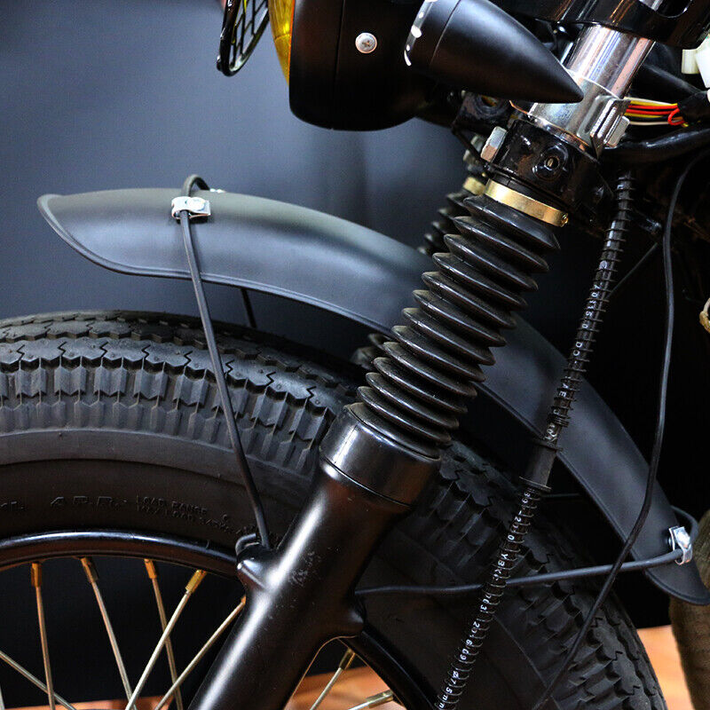 Black Retro Metal Front Fender Mudguard Splash Guard Cover Black Retro Metal Front Fender Mudguard Splash Guard Cover