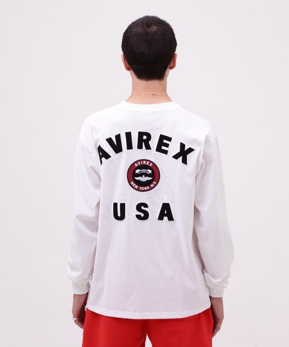 (ASK availability first) AVIREX VARSITY LOGO L/S T-SHIRT new - Picture 2 of 16