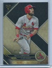 MATT CARPENTER~2017 TOPPS TRIPLE THREADS ONYX BASE PARALLEL #08/50 (CARDINALS)