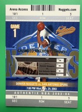 CARMELO ANTHONY 2003-04 FLEER AUTHENTIX #101 ROOKIE RC #886/1250 NUGGETS