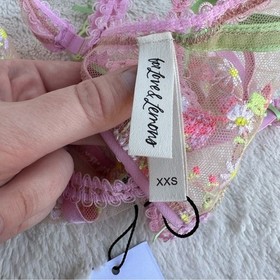 For Love And Lemons Tutti Fruiti Shimmer Garter Belt NWT Size XXS