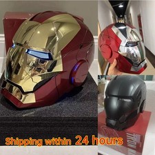 Iron Man 1:1 MK5 Helmet Mask-Voice Activate Cosplay Party Mask GOLD/SILVER/BLACK