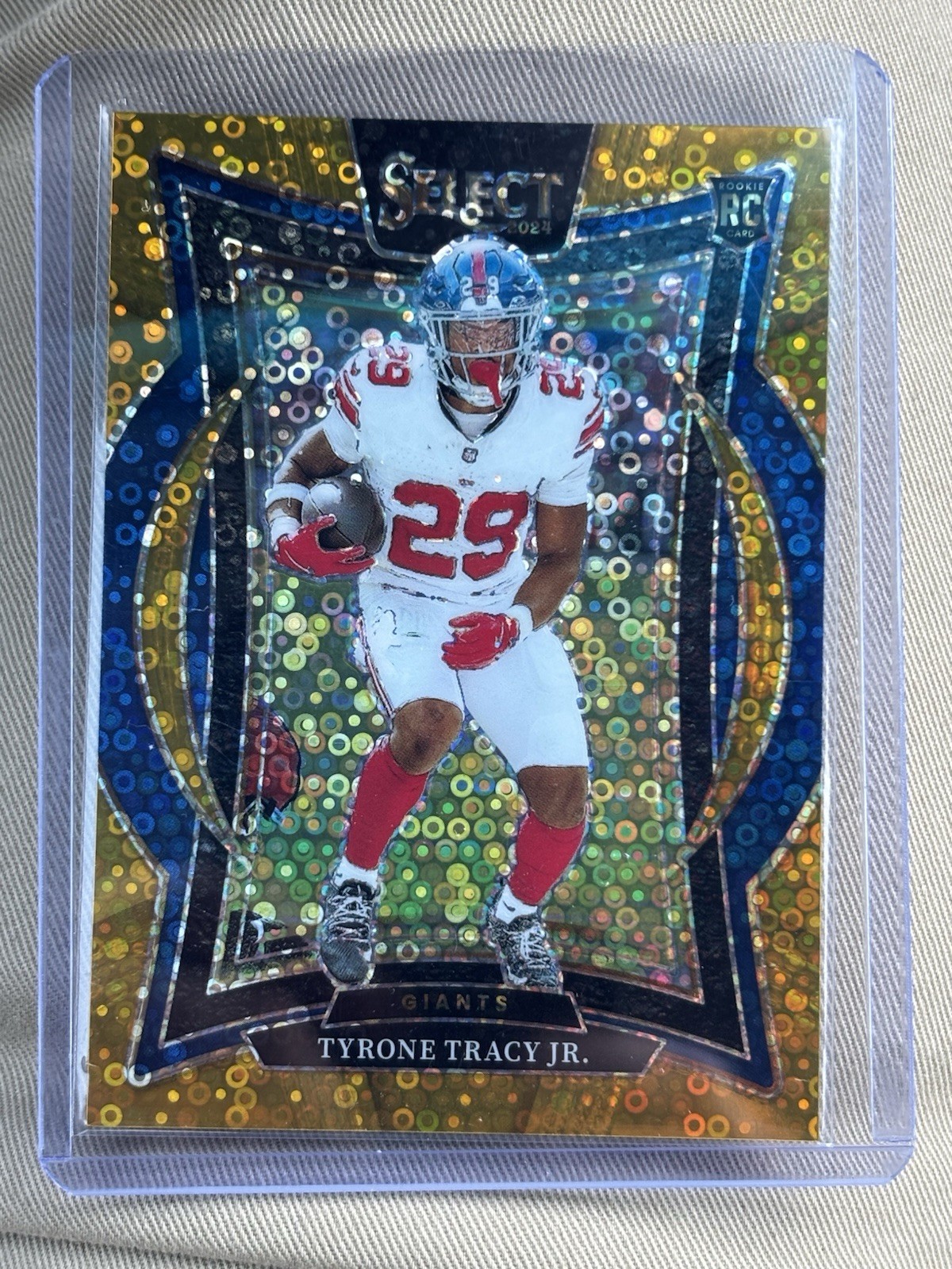 2024 Panini Select - Concourse Tyrone Tracy Jr. #61 Gold Disco  Prizm /10 (RC)