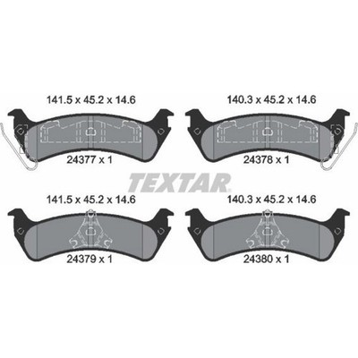 Textar 2437701 Bremsbelagsatz für FORD USA WINDSTAR EXPLORER VAN U2 U UN46 A3