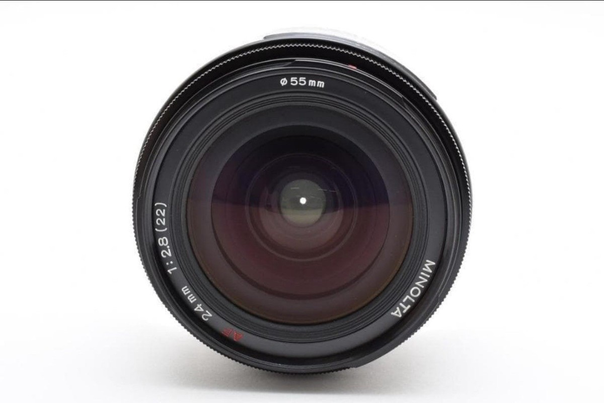 TOP MINT]MINOLTA af 24mm f2.8d with Front & Rear Caps FROM JAPAN