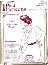 Past Patterns 403 1910 HIGH NECK BLOUSE Sz 10-18, Uncut