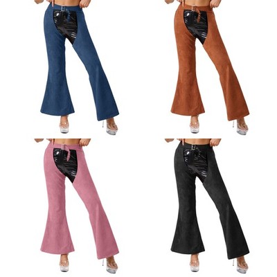 Damen Hose Aushöhlen Unterhose Kostüm Gamaschen Western Chaps Motorrad Cosplay