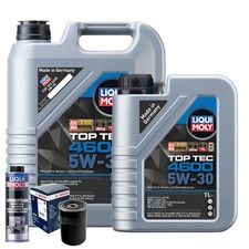 Motoröl 5W30 LIQUI MOLY Top Tec 4600 6L+BOSCH Ölfilter +Spülung