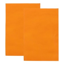 2PCS Full Grain Leather Sheet 11.8 x 7.9 Inch Natural Leather Pieces Orange