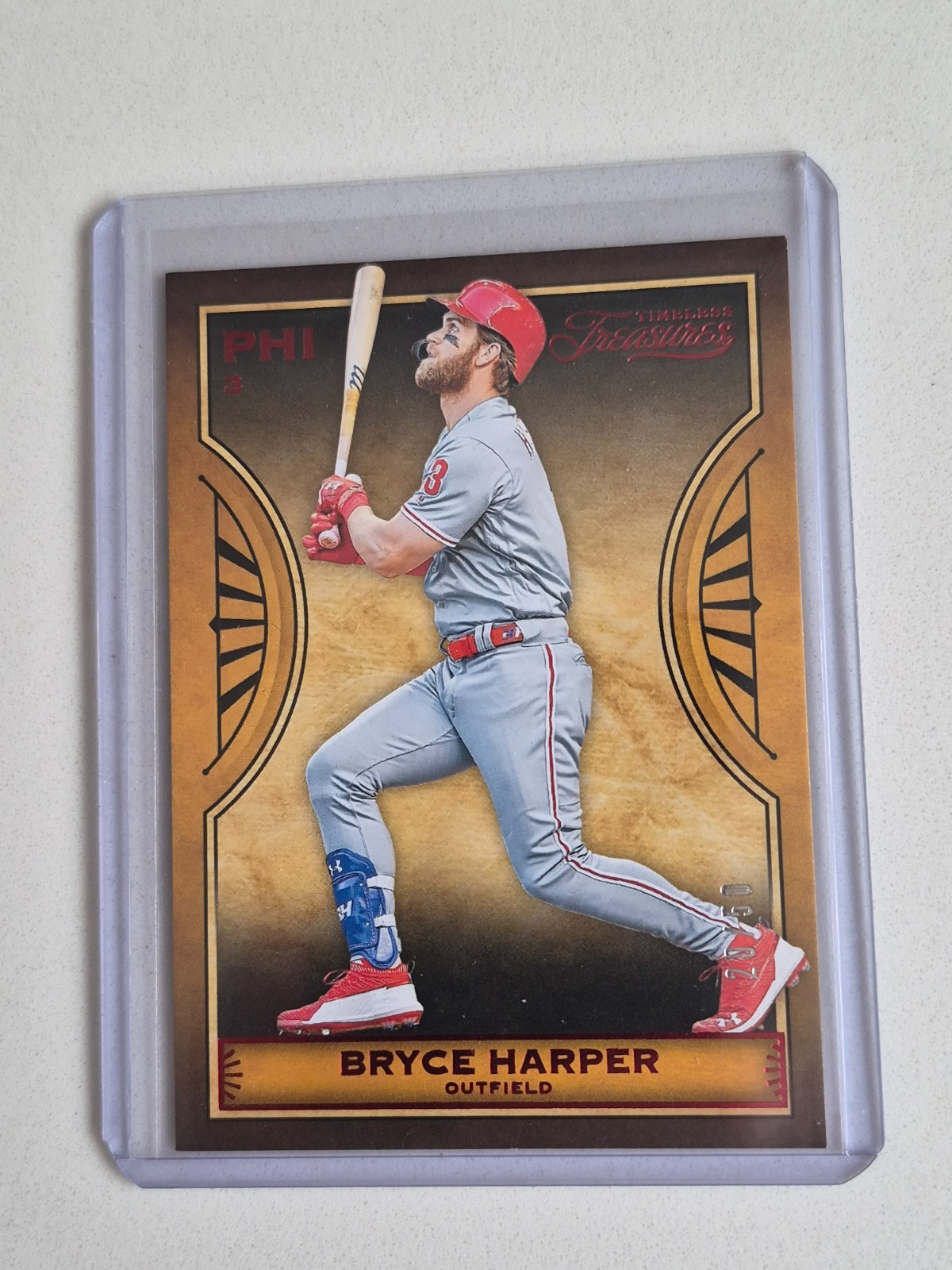 2019 CHRONICLES BRYCE HARPER TIMELESS TREASURES SSP#20/50-PHILLIE FUTURE HOFER-9