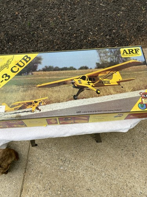 #ad Flitecraft J 3 Cub ARF Scale RC Airplane Model Kit Yellow Nitro Glow Piper Cub $335.00