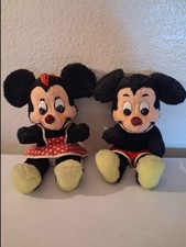 Vintage Disney Mickey Minnie Mouse Plush Stuffed Animals Lot of 2