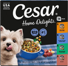 Cesar Home Delights Adult Wet Dog Food, Pot Roast with Spring Vegetables, Beef S