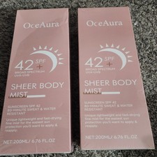 OceAura 42 spf Sheer Body Mist Sunscreen Water Resistant 6.76 Fl. Oz Exp. 3/2028 2.96 per gallon