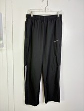 Nike Pants Mens Large Dri Fit Track Windbreaker Quick Dry Training Gym Black