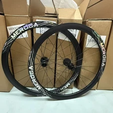 MEROCA Road 42mm Carbon Wheelset 700c Tubeless Disc Brake Wheels Center Lock