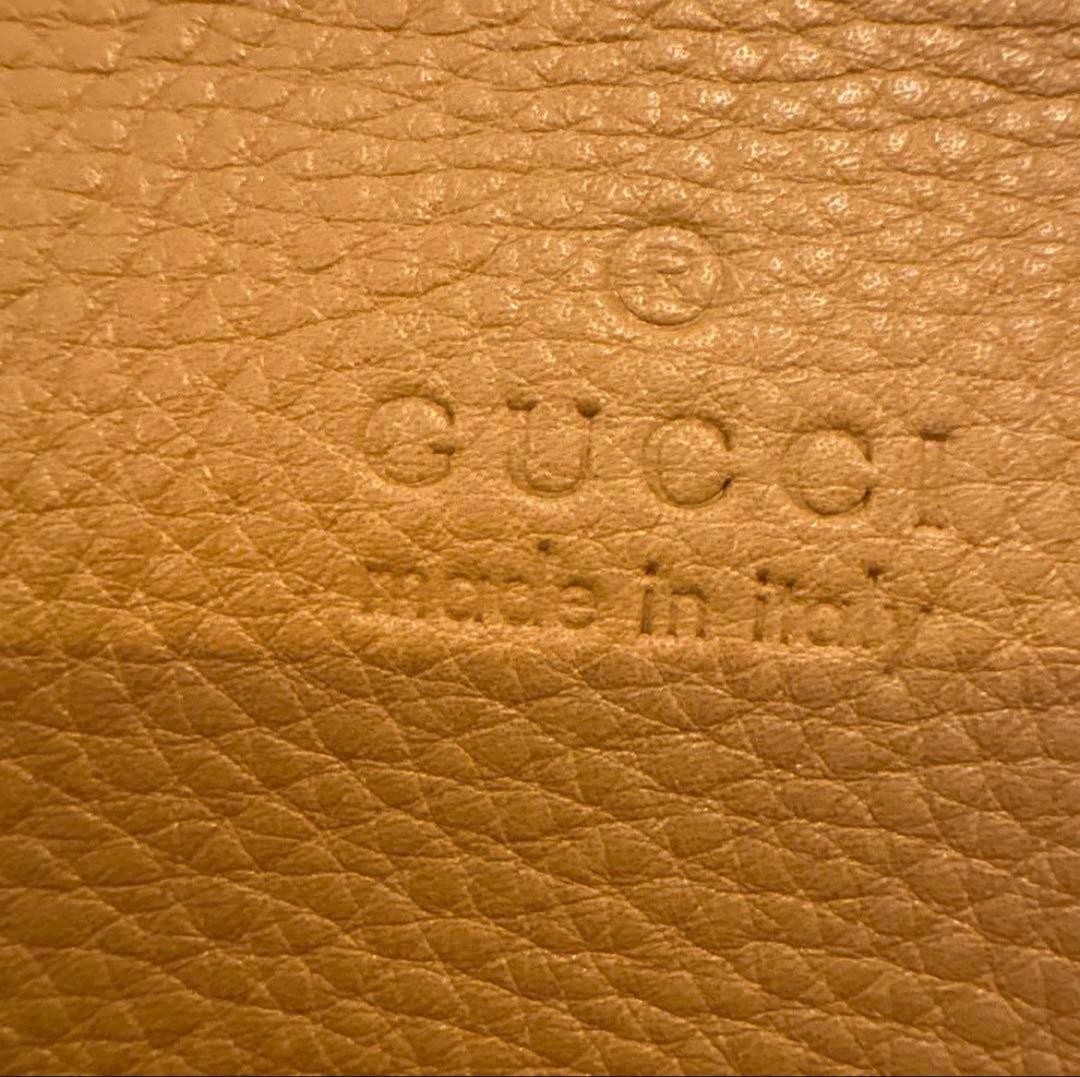 GUCCI Large Yellow Leather Tote Bag GG Logo Charm Italy Unused thumbnail 3