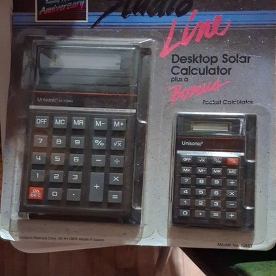 Unisonic XL-1088K Desktop Solar Calculator LCD Display + Pocket Calculator