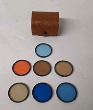 Vintage Tiffen Photar Series 6 Blue Red Drop-In Filters Set of 7 in Case