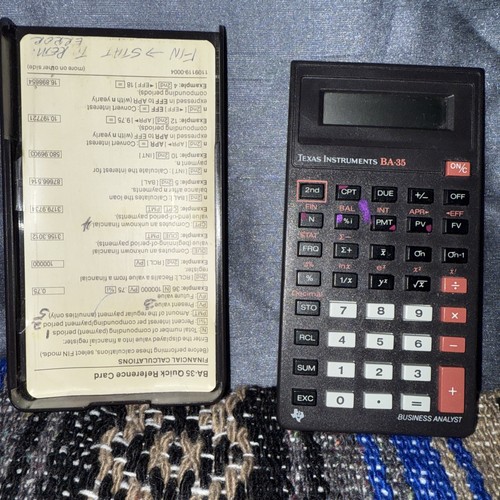 TEXAS INSTRUMENTS TI BA-35 finance Real Estate Calculator Tested | eBay
