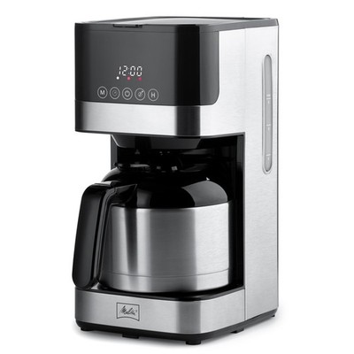 Melitta Aroma Tocco Glass Drip Coffee Maker Programmable 10 Cup Black Silver