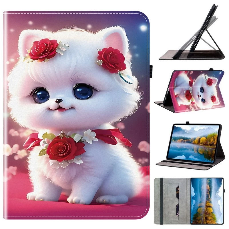 Funda Tablet Butterfly Bear Cat para iPad 11 10 9 8 7 6 5 Mini 4 5 6 7 Pro Air 1 2 Foto 3 de 4