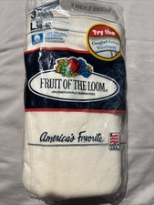 1992 FRUIT OF THE LOOM BRIEF UNDERWEAR 3 PACK L SIZE 38-40 NEW NOS WHITE VTG USA