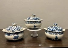 Tienshan Chili Soup Covered Casserole Sponge Print Lamb Rabbit Duck 2 Sided