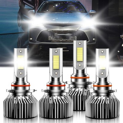 LED Combo Headlights Bulbs High Low Beam Kit White For Toyota Corolla 1993-2013