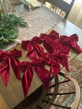 Large Christmas Bows, Velvet Bows for Xmas Tree Topper Garland Wreath Decor