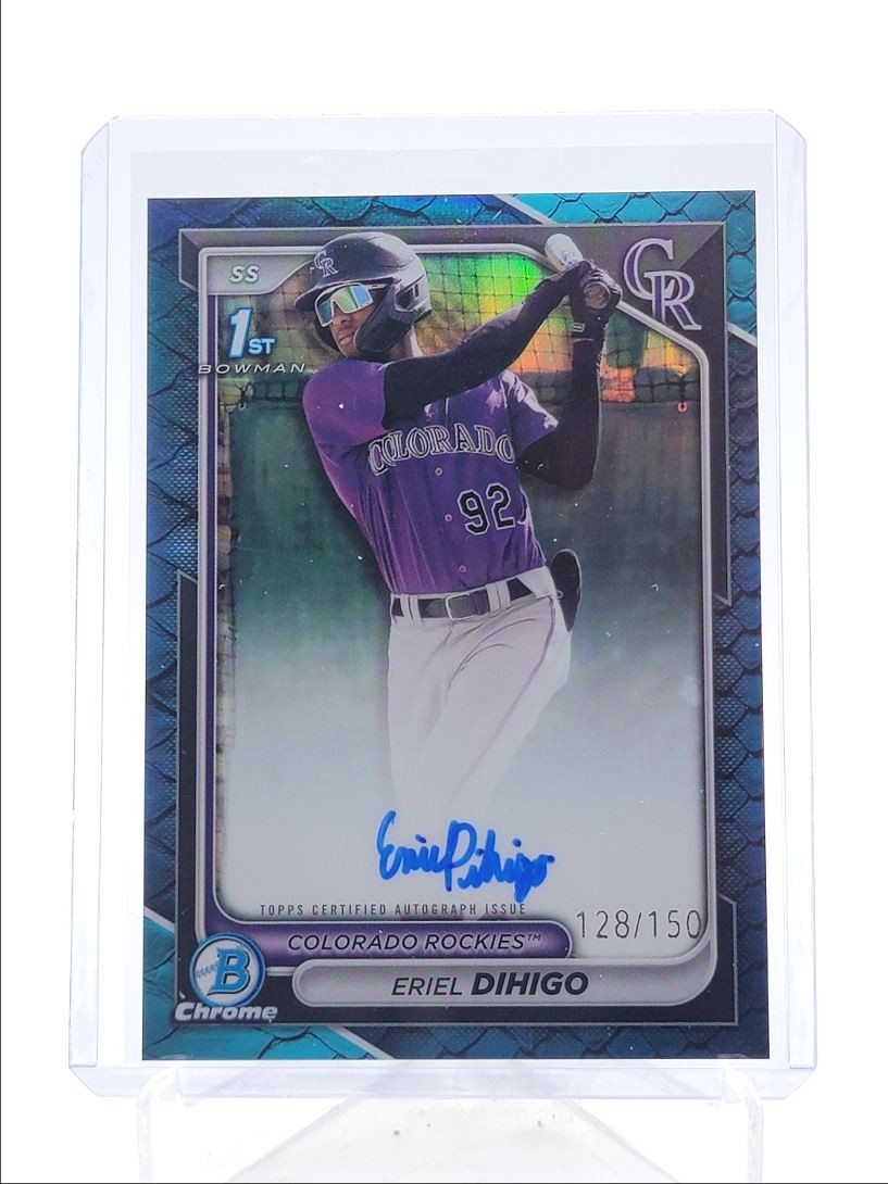 ERIEL DIHIGO 2024 BOWMAN CHROME 1ST BLUE REPTILIAN AUTO /150 Q0566