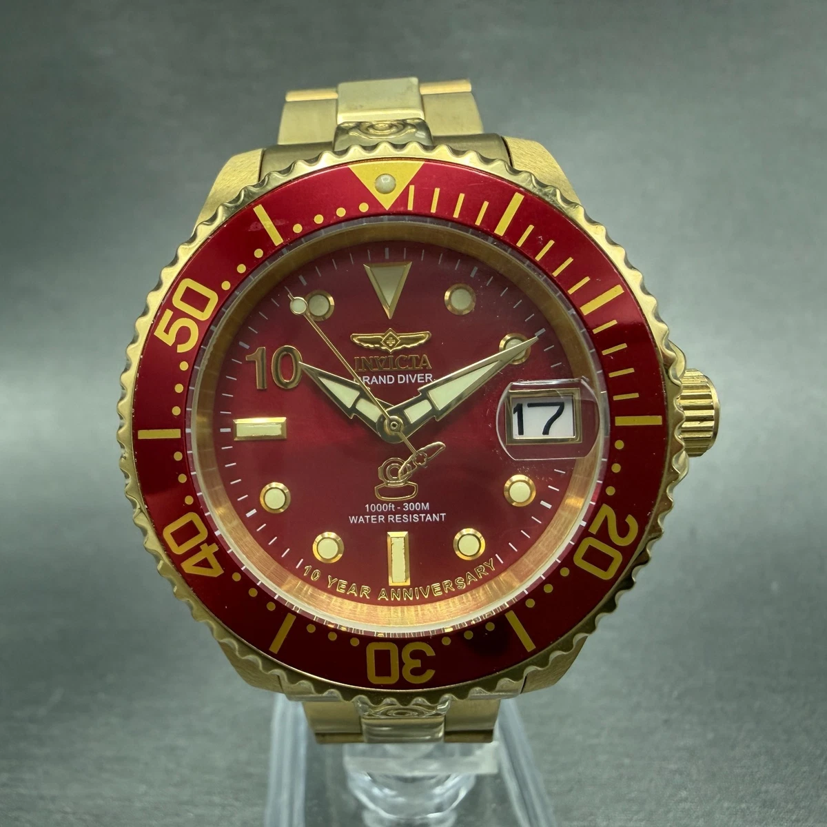 レア】インビクタ 54mm グランドダイバー ブラック × レッドダイヤル 