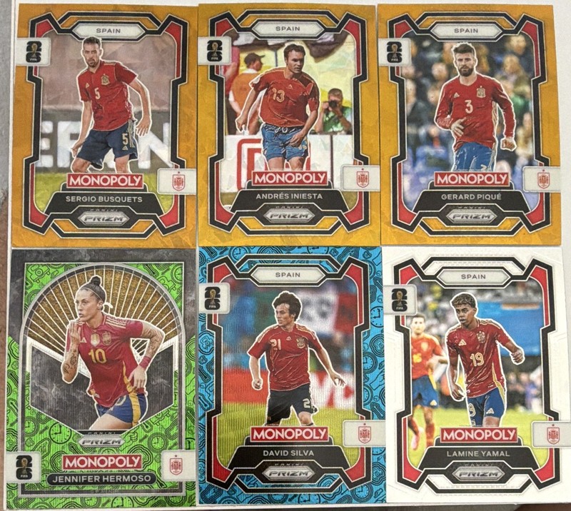 Panini Prizm Monopoly Spain 2026 Soccer Card Lot (6) Hermoso Yamal 🔥🔥🔥🔥🔥