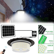244LED Solar Pendant Light Outdoor Indoor Solar Powered Motion Sensor Shed Light