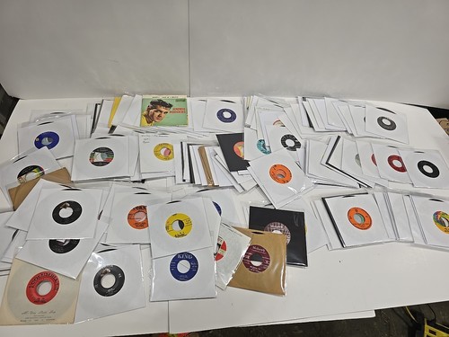 Large Lot Of 150 Unsorted 45rpm Jukebox 7" With Sleeves Vintage