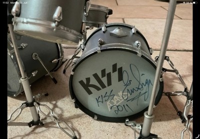 Kiss Miniatur Drumkit, Schlagzeug, Detailgetreu, Handsigniert Eric Singer