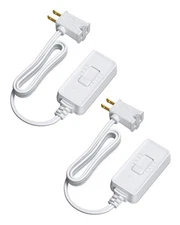 DEWENWILS Plug in Light Dimmer Switch for Table Lamps, Bedside, 2-Gang, 2 Pack