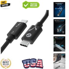 Thunderbolt 3 USB-C Cable Certified 7.8" 20cm 40 Gbps 100W Charging E...