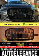 0965?Griglia a nido d'ape griglia completa nera lucida adatta per Audi A6 C8 19?