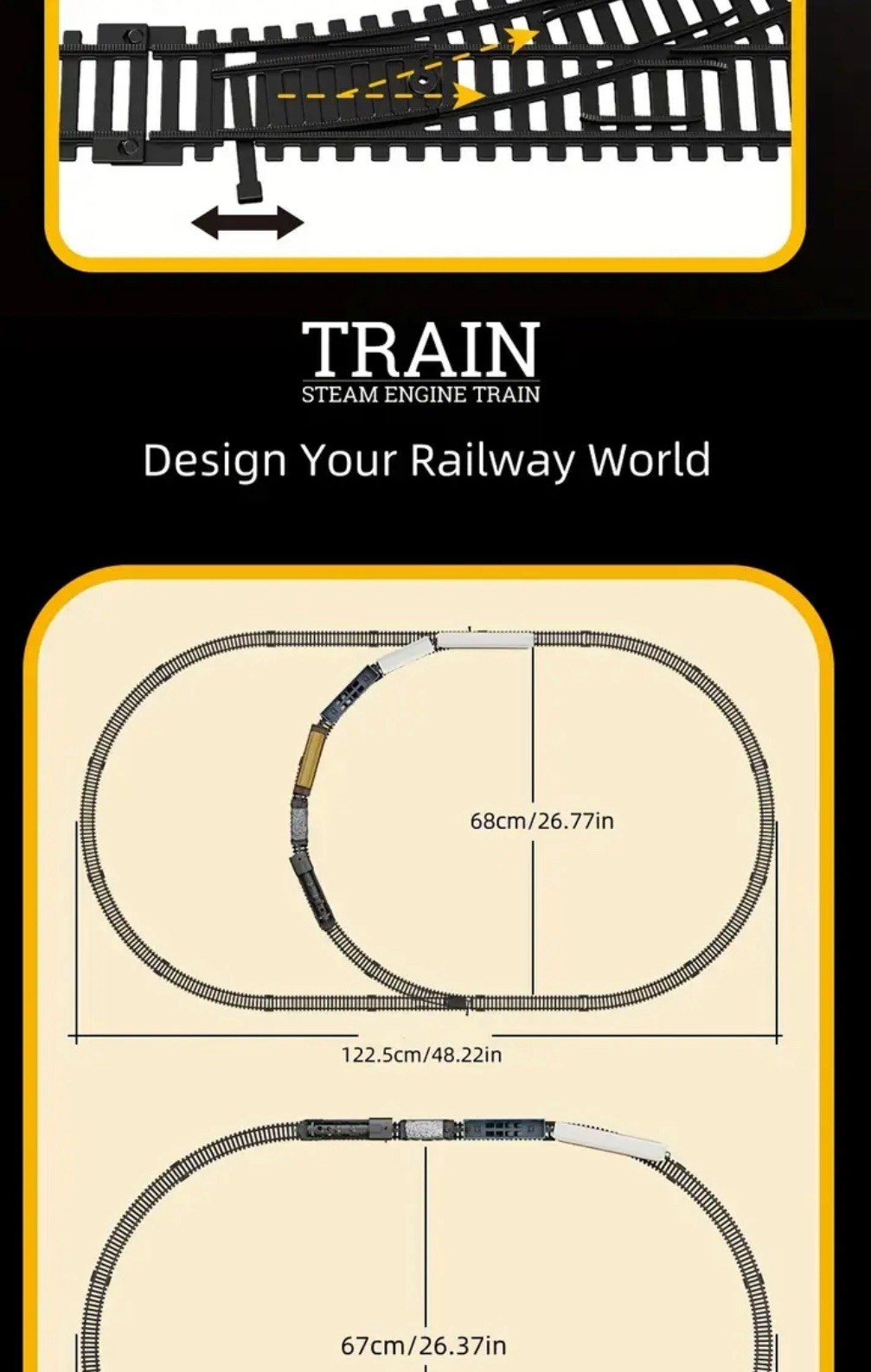 Battery-Operated Locomotive Train Set