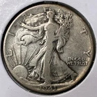 1941 Silver Walking Liberty Half Dollar Grading VG Silver