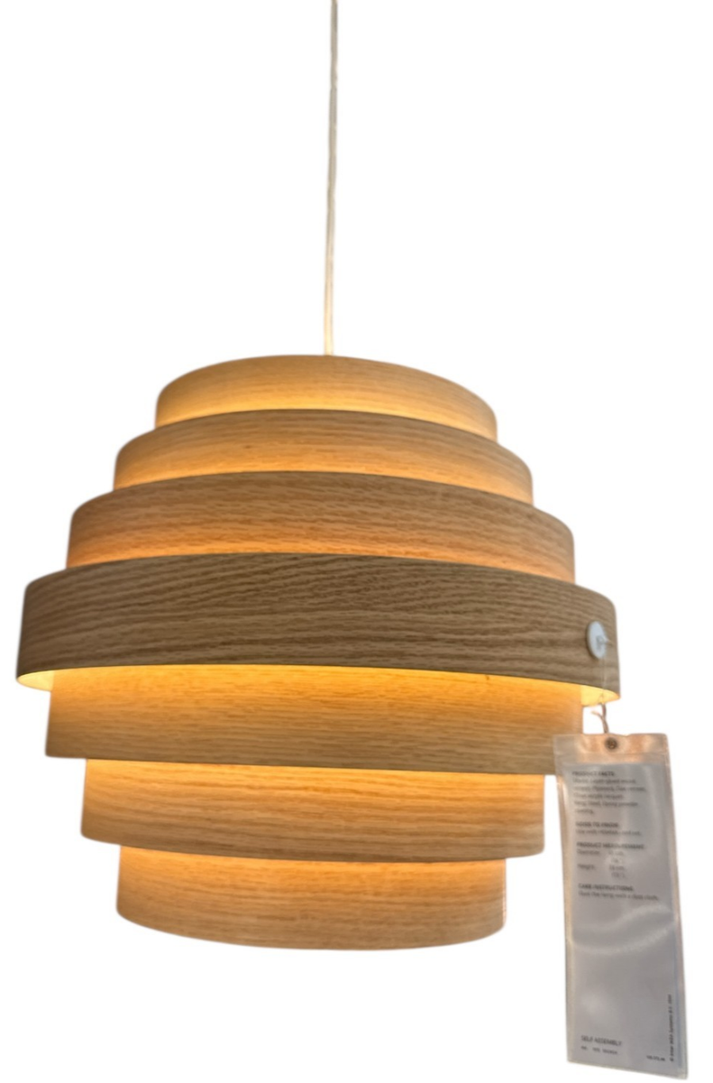 New IKEA DYKARKLOCKA Oak Veneer Pendant Lamp Shade 40 cm (16