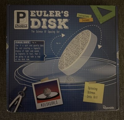 Toysmith Euler's Disk Spinning Science Fidget Magnetic Spolling Holographic NIB