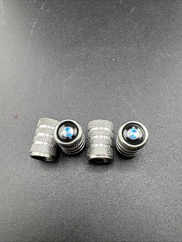 UNIVERAL VALVE STEM CAP COVERS WITH BMW LOGO SILVER 📦 - Picture 4 of 6