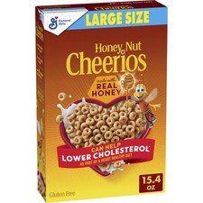 Honey Nut Cheerios, Heart Healthy Gluten Free Breakfast Cereal With Wh
