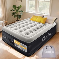 OlarHike King Size Airbed, Inflatable Mattress, Air Bed with Built in Pump