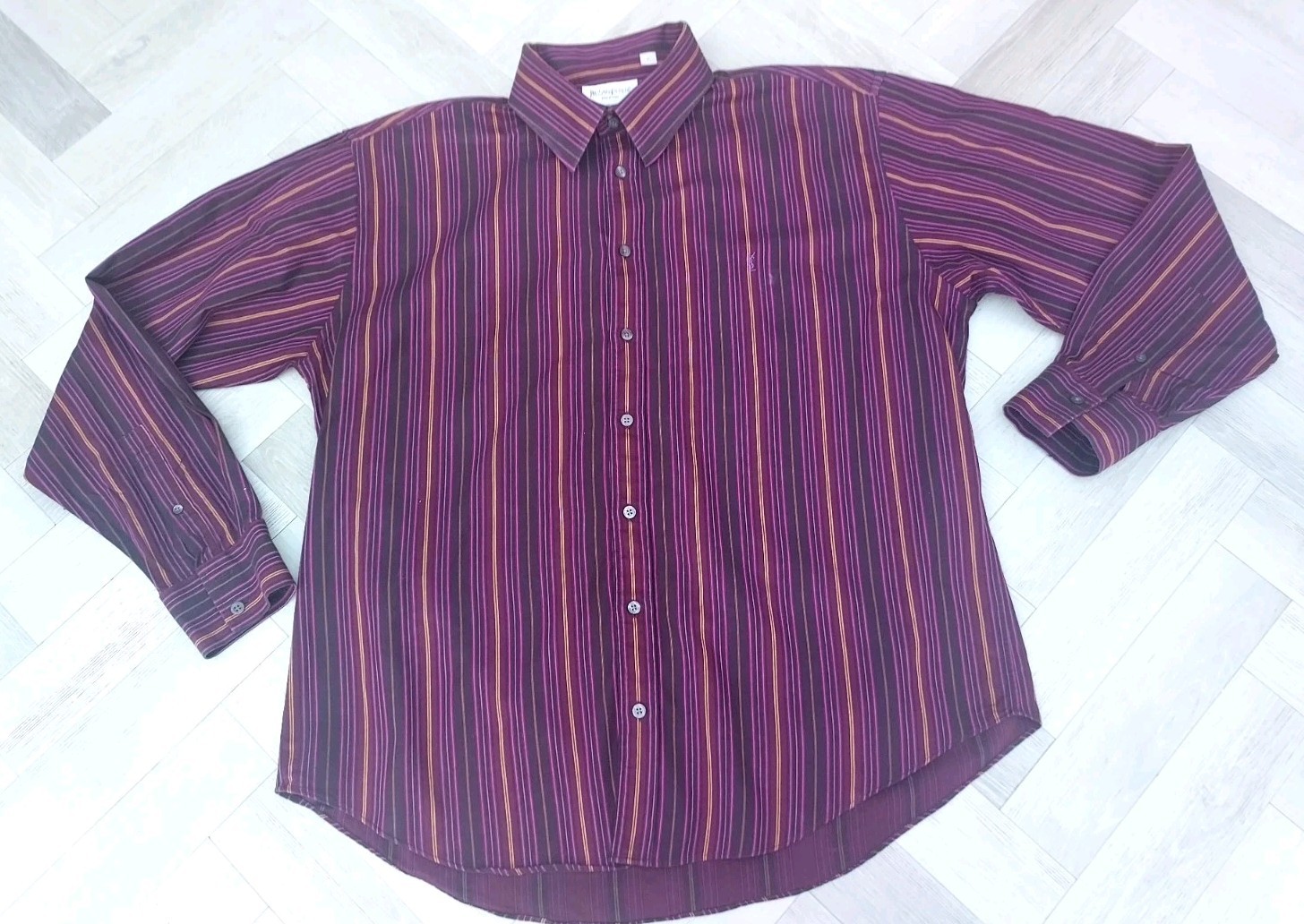 Yves Saint Laurent camicia vintage uomo taglia XL anni 90 VIOLA manica lunga