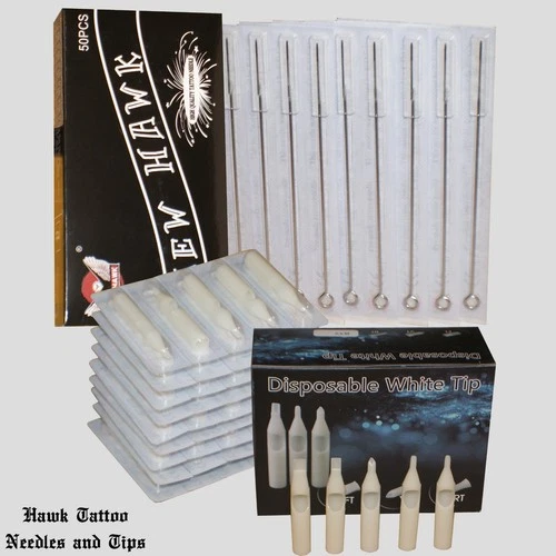 50, 100 pcs Disposable Tattoo Needle RL RS M1  Matching Taper Nozzle Tube Tip - product listing photo