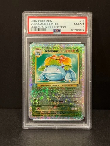 2002 Pokémon Venusaur Reverse Holo 18/110 Legendary Collection English PSA 8